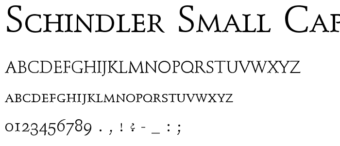 Schindler Small Caps font